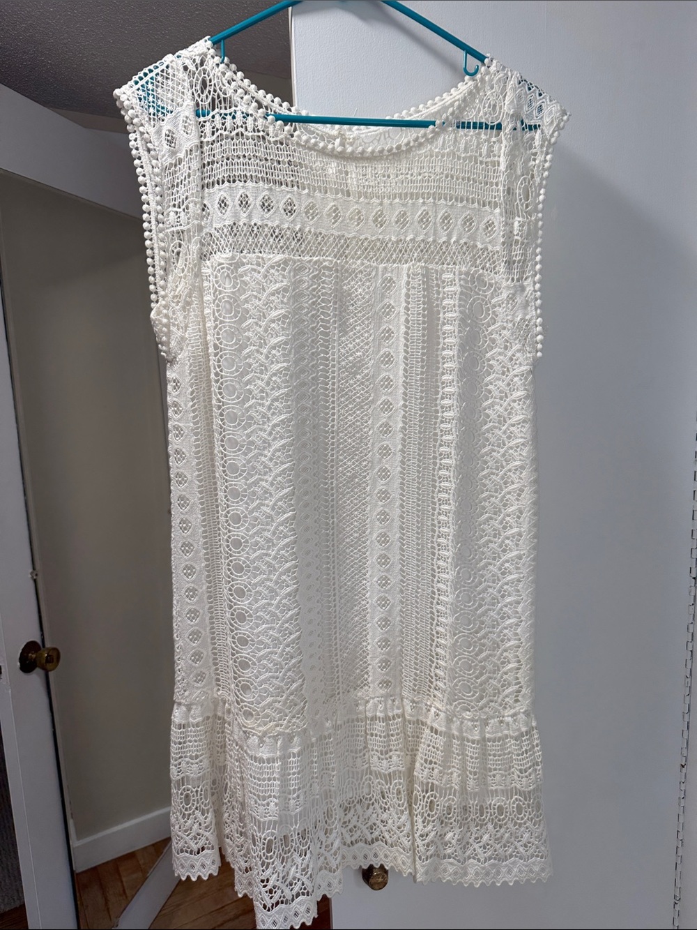 BB Dakota Cream Crochet Midi Dress